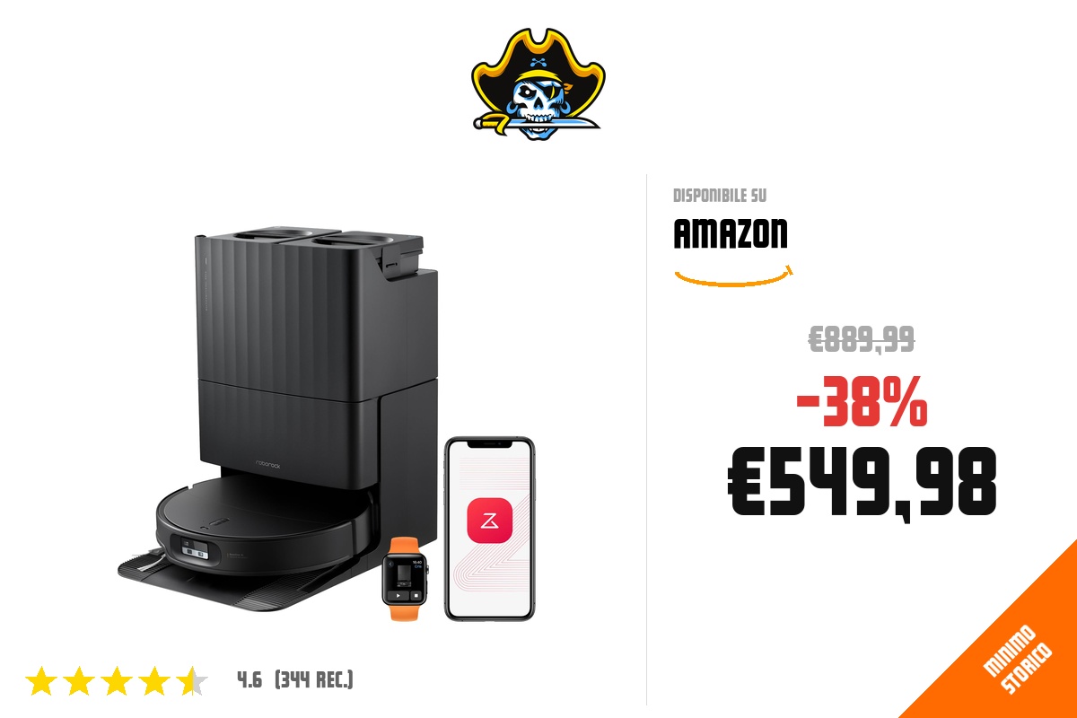 Roborock Qrevo Edge 2 in offerta: robot aspirapolvere lavapavimenti a 549,98 euro, minimo storico