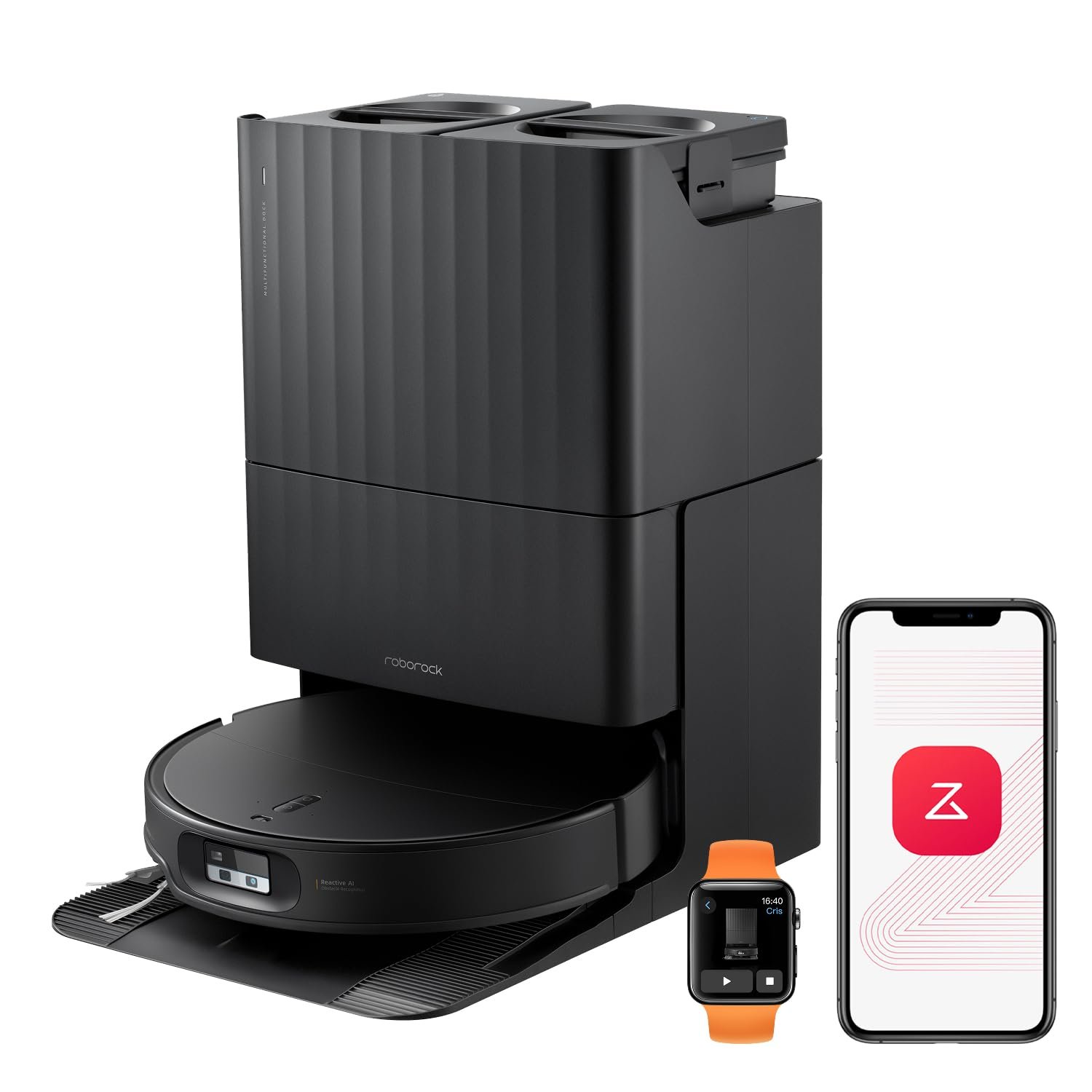 roborock Qrevo Edge 2 Robot Aspirapolvere Lavapavimenti 25.000Pa, Nero